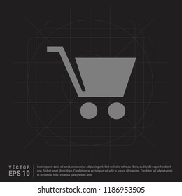 Shopping cart icon - Black Creative Background - Free vector icon