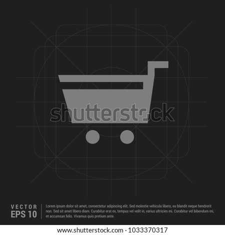 Shopping Cart icon - Black Creative Background