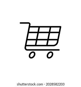 shopping cart icon in black thin line style. suitable for business graphic assets, websites, applications, banners, etc. EPS 10 vector.