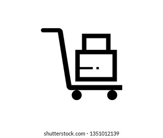 Shopping Cart Icon - Black - Vector 