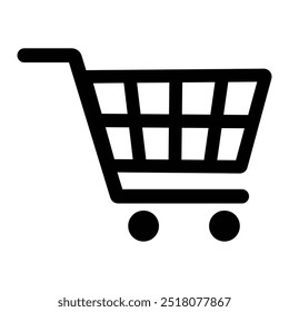 Shopping cart icon. Black shopping cart vector isolated on white background. Shopping cart trolley icon vector. Shopping cart icon in flat style. vector illustration. eps 10