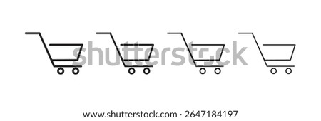 Shopping cart icon. Black shopping cart vector isolated on white background. Shopping cart trolley icon vector. Shopping cart icon in flat style. vector illustration. eps 10