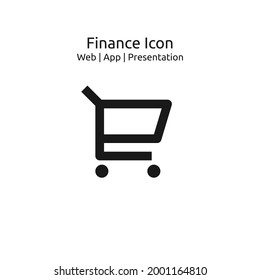 Shopping cart icon, Business finance Icon for Web,App and Presentation, EPS 10