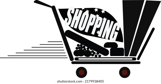 shopping cart icon for business and store