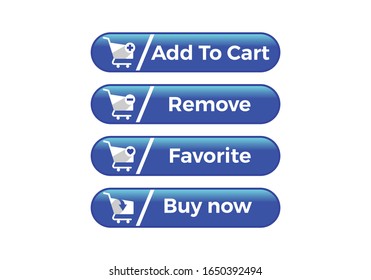 Shopping cart icon or Button, Add to cart flat sign symbols logo