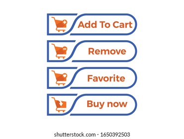 Shopping cart icon or Button, Add to cart flat sign symbols logo