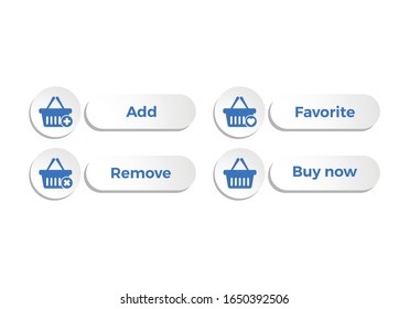 Shopping cart icon or Button, Add to cart flat sign symbols logo