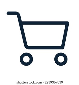 Shopping cart icon. Buy symbol. UI web interface outline icon. 48 48 pixel perfect. E-commerce retail shopping sign. Vector illustration