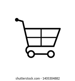 Shopping Cart Icon - Commerce Element Illustration As A Simple Vector Sign & Trendy Symbol for Design and Websites, Presentation or Mobile Application.