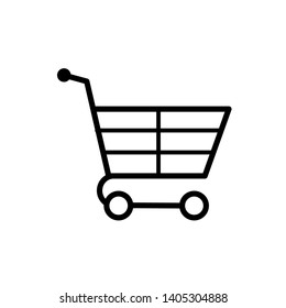 Shopping Cart Icon - Commerce Element Illustration As A Simple Vector Sign & Trendy Symbol for Design and Websites, Presentation or Mobile Application.