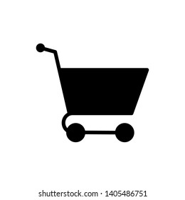 Shopping Cart Icon - Commerce Element Illustration As A Simple Vector  Sign & Trendy Symbol in Glyph Style for Design and Websites, Presentation or Mobile Application.