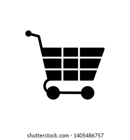 Shopping Cart Icon - Commerce Element Illustration As A Simple Vector  Sign & Trendy Symbol in Glyph Style for Design and Websites, Presentation or Mobile Application.