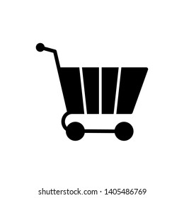 Shopping Cart Icon - Commerce Element Illustration As A Simple Vector  Sign & Trendy Symbol in Glyph Style for Design and Websites, Presentation or Mobile Application.
