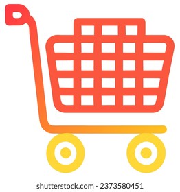 Shopping cart icon concept. Available in vector. Fullfiled color style.
