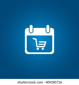 Shopping cart icon, shopping day icon