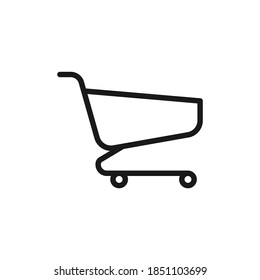 Shopping cart icon design isolated on white background. Vector illustration