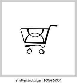 Shopping Cart Icon Design Vector Art Illustration