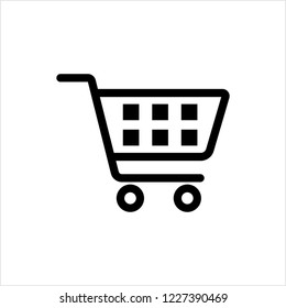 Shopping Cart Icon Design Vector Art Illustration