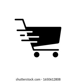 plantilla vectorial de diseño de icono de carro de compra