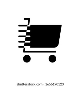 plantilla vectorial de diseño de icono de carro de compra
