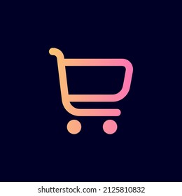 Shopping cart icon design. Vector template logo icon.