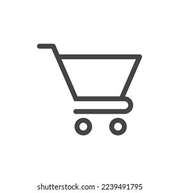 plantilla vectorial de diseño de icono del carro de compras