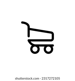 diseño de icono de carro de compras ilustración de vector contorno fondo blanco aislado