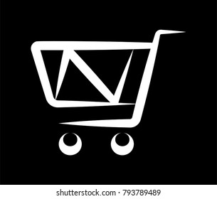 Shopping Cart Icon Design Vector Art Illustration