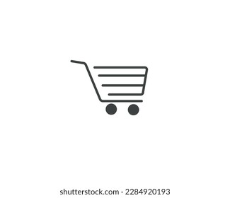 Diseño de icono de carrito de compras para web y móvil. Ilustración vectorial.