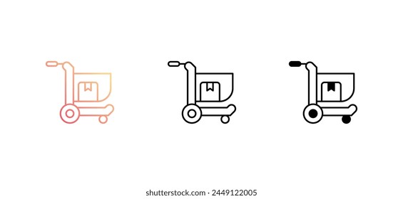 Shopping Cart icon design with white background stock illustration