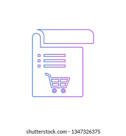 Shopping cart icon - cart document vector