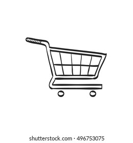 Repair possible Obligatory Addiction Shopping Cart Icon Doodle Sketch Lines Stock Vector (Royalty Free)  496753075 | Shutterstock