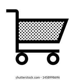 Shopping Cart Icon with Dots Style