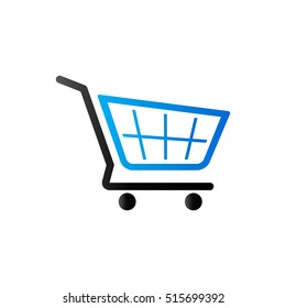 Shopping cart icon in duo tone color. Buying ecommerce