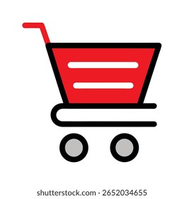Icono de Carrito de compras para ilustración de comercio electrónico