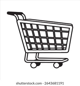 Ícone do carrinho de compras - Símbolo de compra de loja online e comércio eletrônico