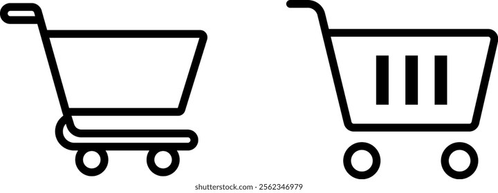 "Shopping Cart Icon - E-commerce and Retail Symbol"