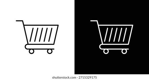 Ícone do carrinho de compras conceito editável. símbolos editáveis de traçado de vetor