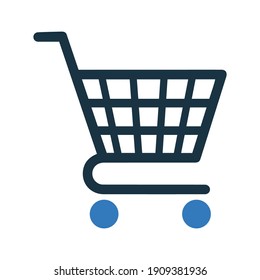 Shopping cart icon. Editable vector isolated on a white background.