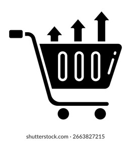 Ícone do carrinho de compras, vetor editável