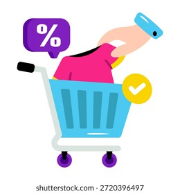 Icono de Carrito de compras, Vector editable