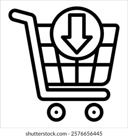 Shopping Cart Icon Element For Design