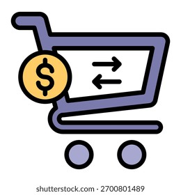 Elemento de icono de Carrito de compras para el diseño