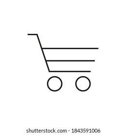 shopping cart icon element of e-commerce icon for mobile concept and web apps. Thin line shopping cart icon can be used for web and mobile. Premium icon on white background