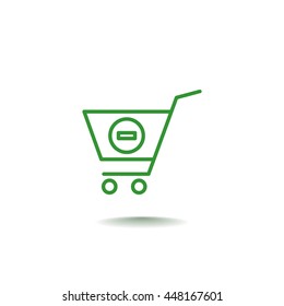  shopping cart icon flat.
