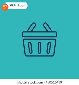  shopping cart icon flat.