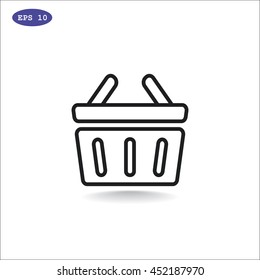  shopping cart icon flat.