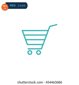  shopping cart icon flat.