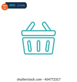  shopping cart icon flat.