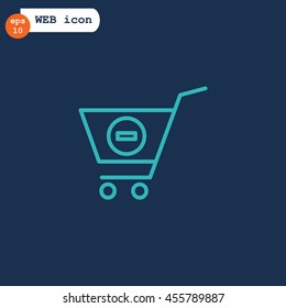  shopping cart icon flat.